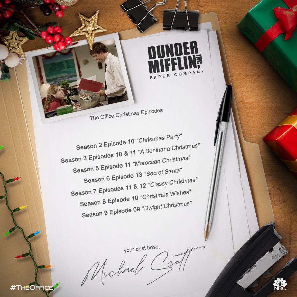 theofficetv's tweet image. Wishing our #TheOffice fans a very merry (early) Christmas. 🎅 You know what to do.