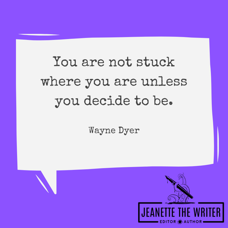 GoldenRuleEdit's tweet photo. I get “stuck” a lot when I write creatively. But the truth is, I can unstick myself any time. As Wayne says, you are only stuck if you decide to be. Make a decision today to unstick yourself by calling a professional editor. We are here to help inspire and guide you into action. https://t.co/BgagYeaOaF
