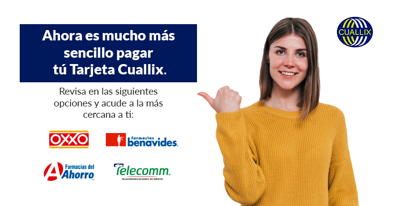 Ahora es mucho más sencillo pagar tú Tarjeta Cuallix, revisa en las siguientes opciones y acude a la más cercana a ti🏢✍️
#FinancieraCuallix

👉OXXO
👉Farmacias Benavides
👉Farmacias Del Ahorro
👉Telecomunicaciones de México - Telecomm