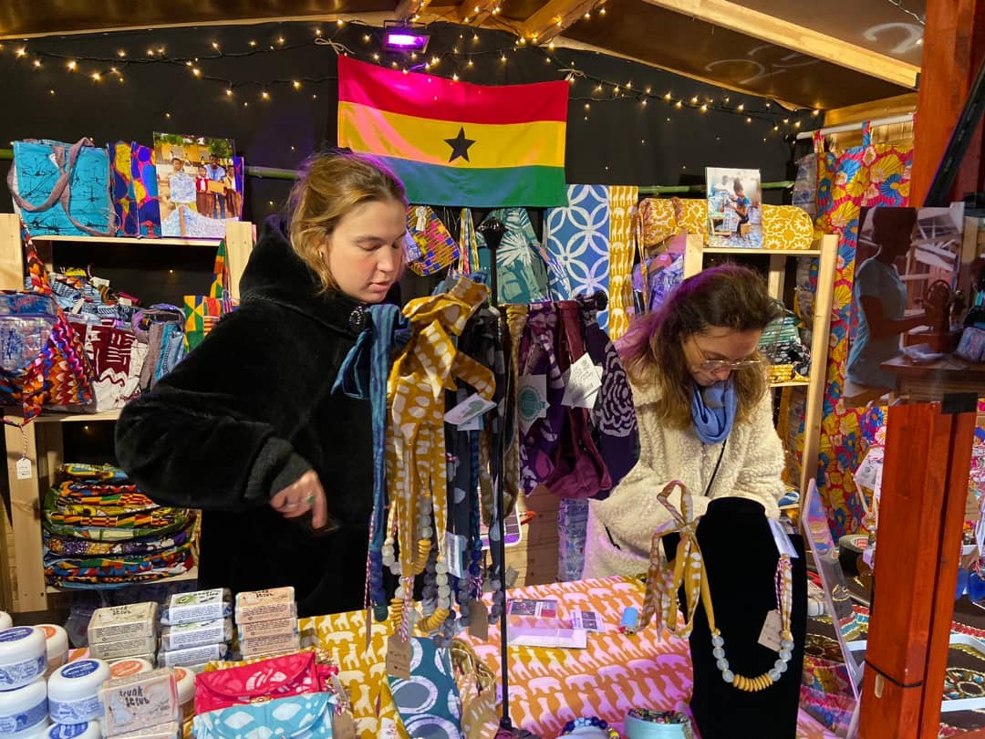 gayoghana's tweet photo. We started our week in an awesome mood.
Together with our partners, we just finished setting up our stand at the Christmas Market in Köln, Germany, where we will be selling recycled products from our Sustainable Community Project in rural Ghana.
#GayoGhana #WasteToWealth https://t.co/ZvrKAYydSH