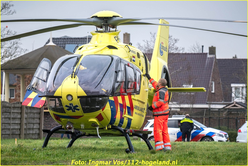 Melding traumahelikopter Wilhelminastraat Leens