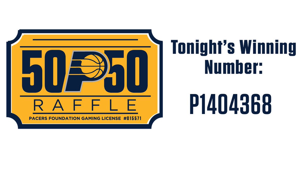 Here is the winning number from last night as the pacers beat the hornets!