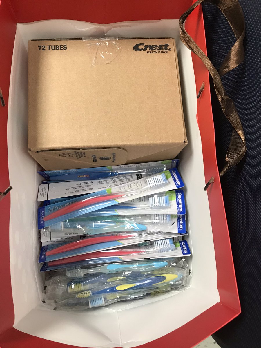 When kids at Fry lose a tooth, I like to give them a toothbrush and paste to encourage them to take care of their new teeth. Thank you to the newest member of our Family, Ms. Foulk for helping me with supplies! <a href="/harryefryschool/">HarryEFrySchool</a> #FryPossibilties #strongTeeth
