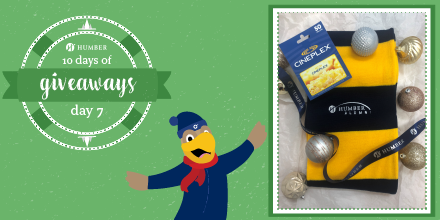 HumberAlumni's tweet photo. Look stylish in this #HumberAlumni scarf &amp; hit a movie (or two) with this @CineplexMovies gift card. To enter:
1) Follow this page
2) RT this post
3) Must be Humber alumni

Winners chosen Dec. 20. Check tomorrow for our next prize!
✨ #Contest #Giveaway #Holidays #Movies ✨ https://t.co/E1gcLBvPV7