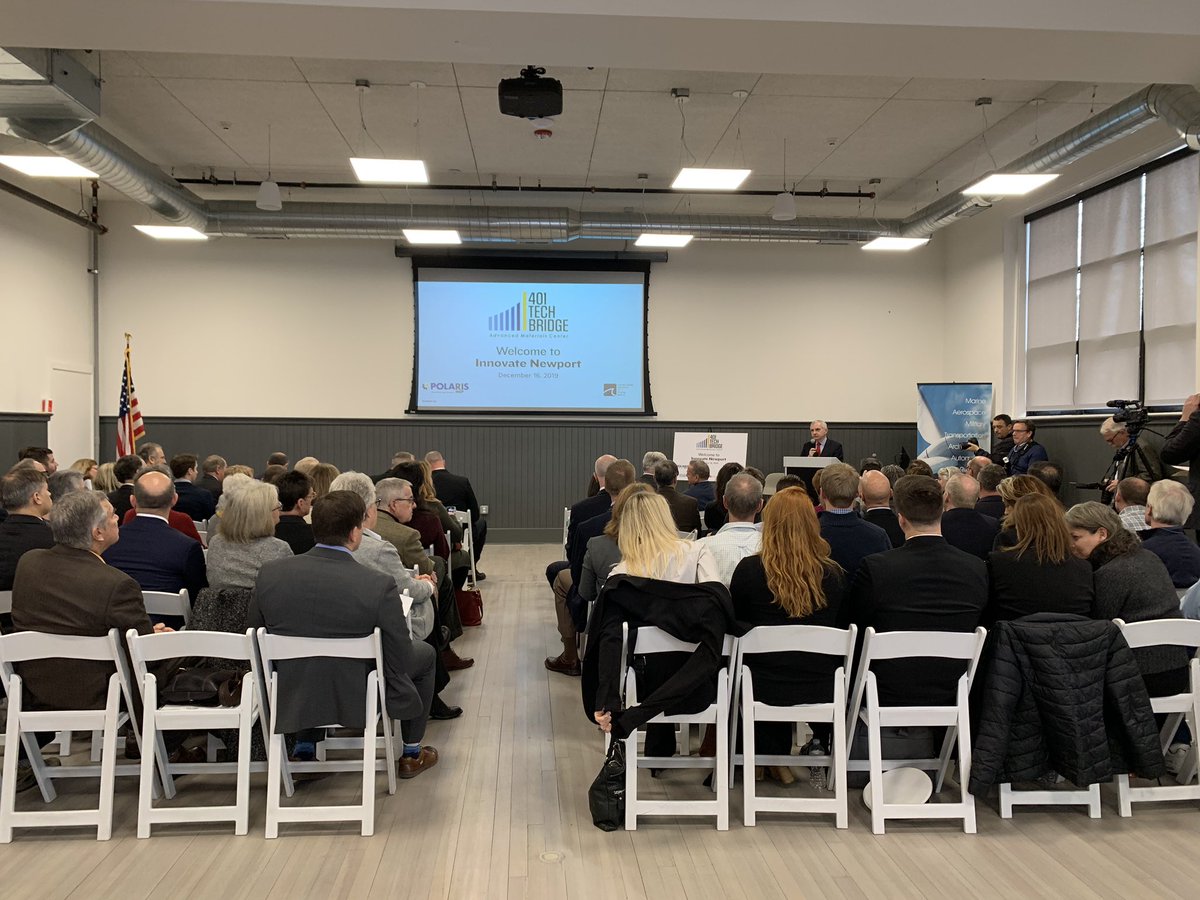 Great to have <a href="/SenJackReed/">Senator Jack Reed</a> <a href="/SenWhitehouse/">Sheldon Whitehouse</a> <a href="/RepCicilline/">Congressman David N. Cicilline</a> here today to celebrate collaboration and technology research at the 401Techbridge launch. <a href="/NIST_MEP/">NIST MEP</a> <a href="/ritextiles/">RITIN</a> <a href="/RIMarineTrades/">RIMTA</a> <a href="/CommerceRI/">Rhode Island Commerce</a> <a href="/RealJobsRI/">Real Jobs RI</a> <a href="/InnovateNewport/">Innovate Newport</a> <a href="/URI_BEC/">URI BEC</a> <a href="/universityofri/">URI</a>