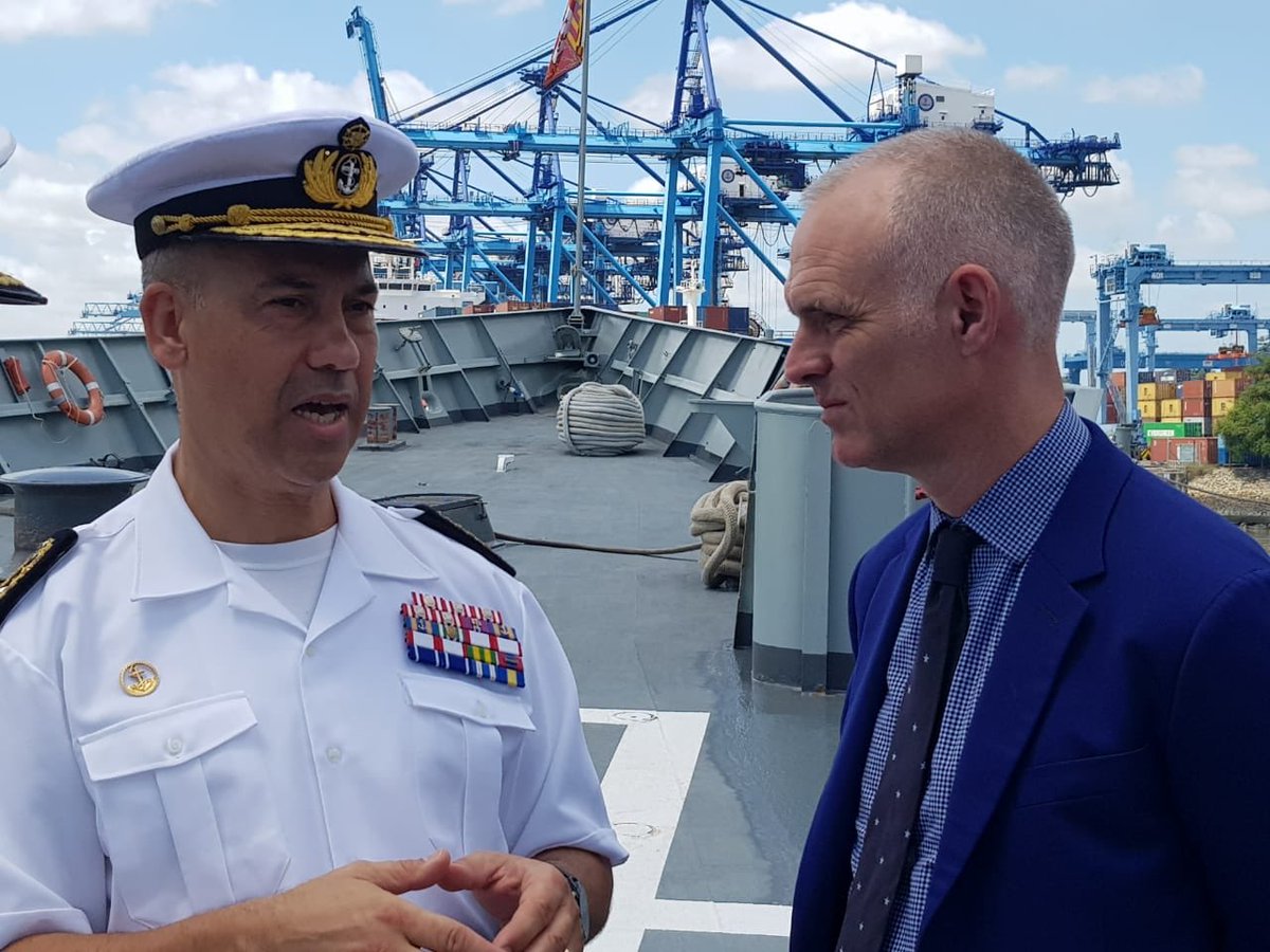 EuMordue's tweet photo. Delighted to pay visit today to ESPS Victoria, part of the EU Naval Force Operation @EUNAVFOR patrolling the waters off the coast of Somalia and into the Gulf of Aden and ensuring a safe passage for ships without fear of piracy.  Thank you to all the crew for difference you make! https://t.co/Xyd2aPX7vB