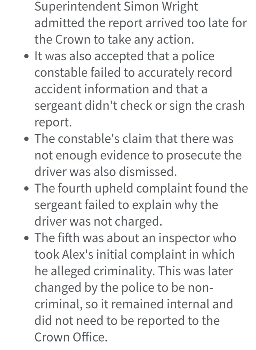 Campbell Hutcheson, waiting at a junction on his bike, was hit from behind by a driver, suffering spine&head injuries. No charges resulted. 5 police complaints were later upheld"I'm not angry. I survived it. You've got to adjust to do things and look at things a different way"