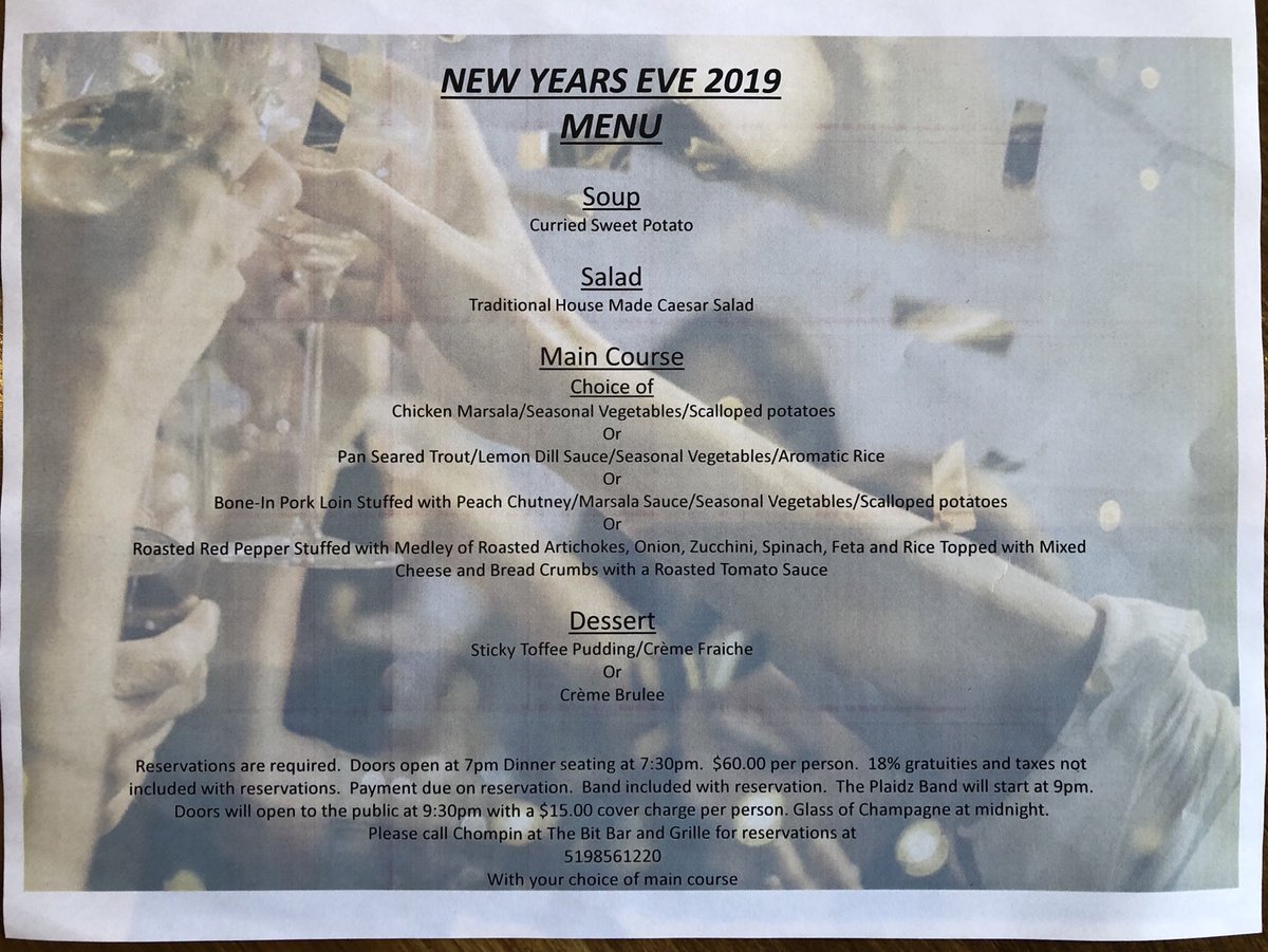 Chompin at The Bit Bar and Grille’s New Year’s Eve Gala. Please reserve your tickets now. Call 5199561220
