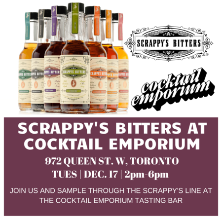 Hey Toronto, get down to Cocktail Emporium TOMORROW from 2-6pm, we’ll be sampling the Scrappy's Bitters lineup for your tasting pleasure! Are you in the need for a few Christmas gifts for the cocktail lover in your life?
.
.
#drinkisforsharing #scrappysbitters