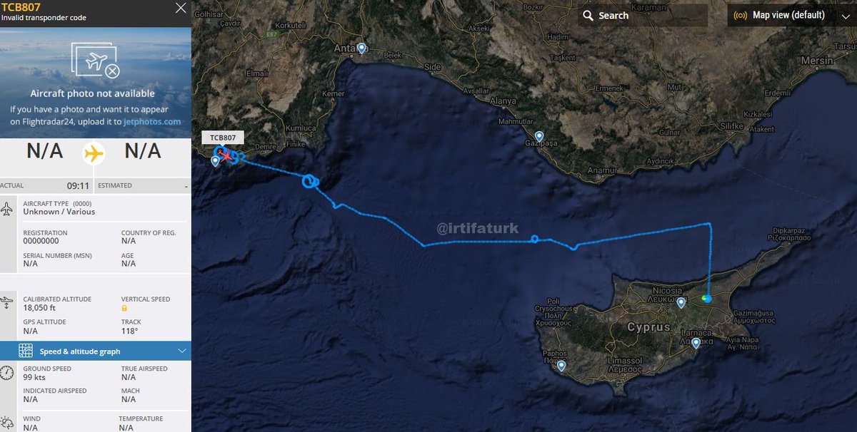 irtifaturk's tweet photo. 🇹🇷✈ Geçitkale'den Kalkan #TCB807 Kodlu SİHA, Antalya'nın Kaş İlçesinde.
🇹🇷✈ TCB807 coded #UAV is located in Kas district of #Antalya. https://t.co/i8SGf8sFUw