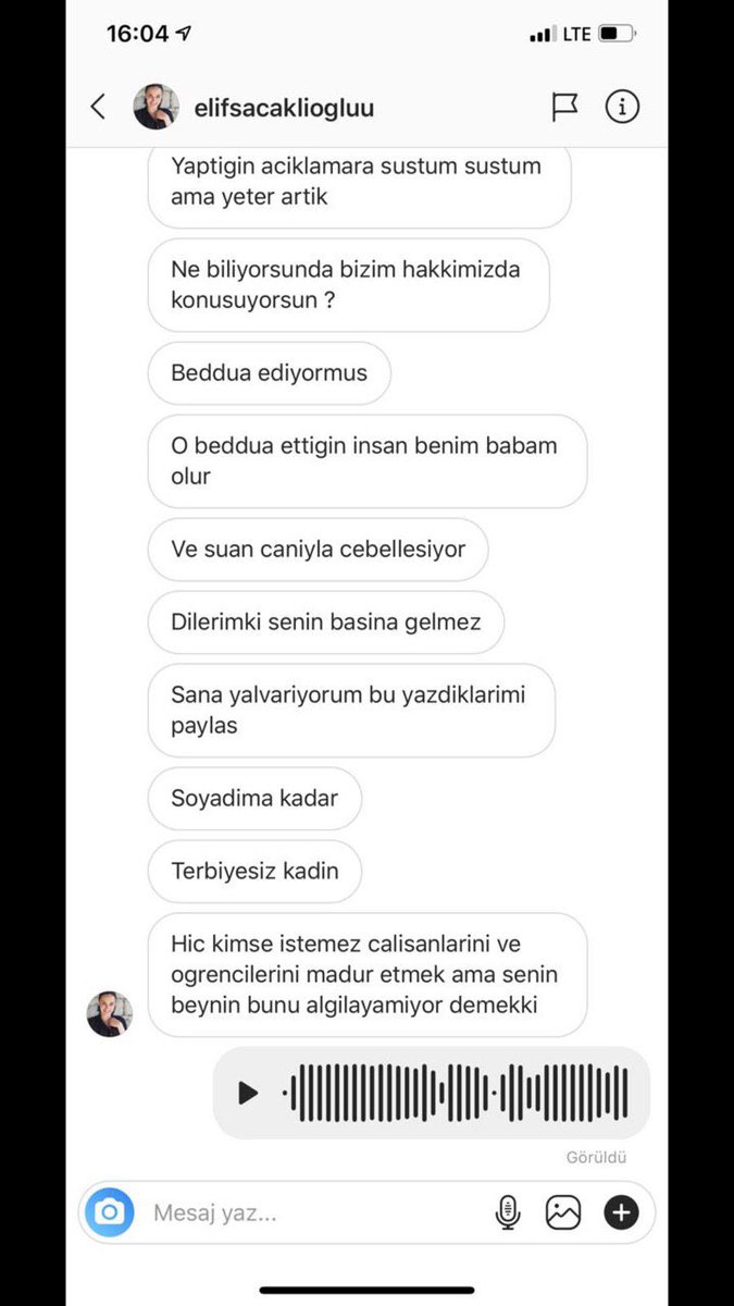 Elif S.’nun bir veli ile yazışması. Pişkinlik seviyeleri insanı çıldırtacak türden. 

Kızım senin baban ya da kardeşin bizim paralarımızı batmakta olan inşaat firmasına yatırdı. Çok vicdanlıysan o zaman karşılarında dursaydın. 

Yağız hırsızlara bak sen yaaa #dogakolejisusma