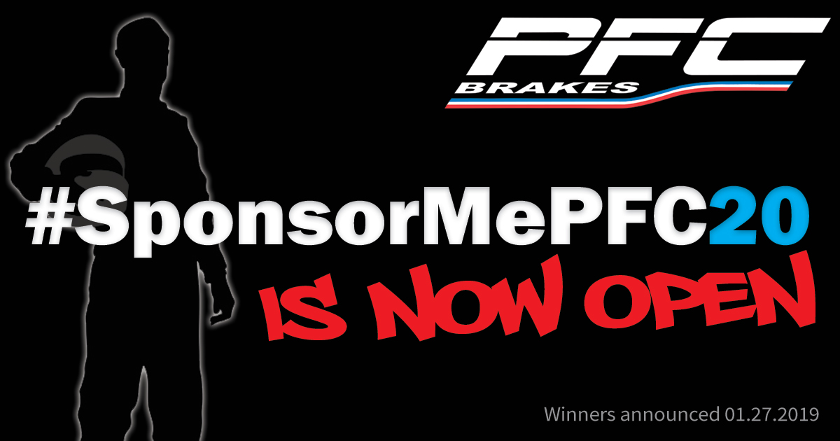 PFCbrakes's tweet photo. #SponsorMePFC20 is now live!  Apply today! https://t.co/rWOQlNYNwy winners will be announced on 01.27 live on the @speed51dotcom
#MorningBullring https://t.co/54AmumcTOv