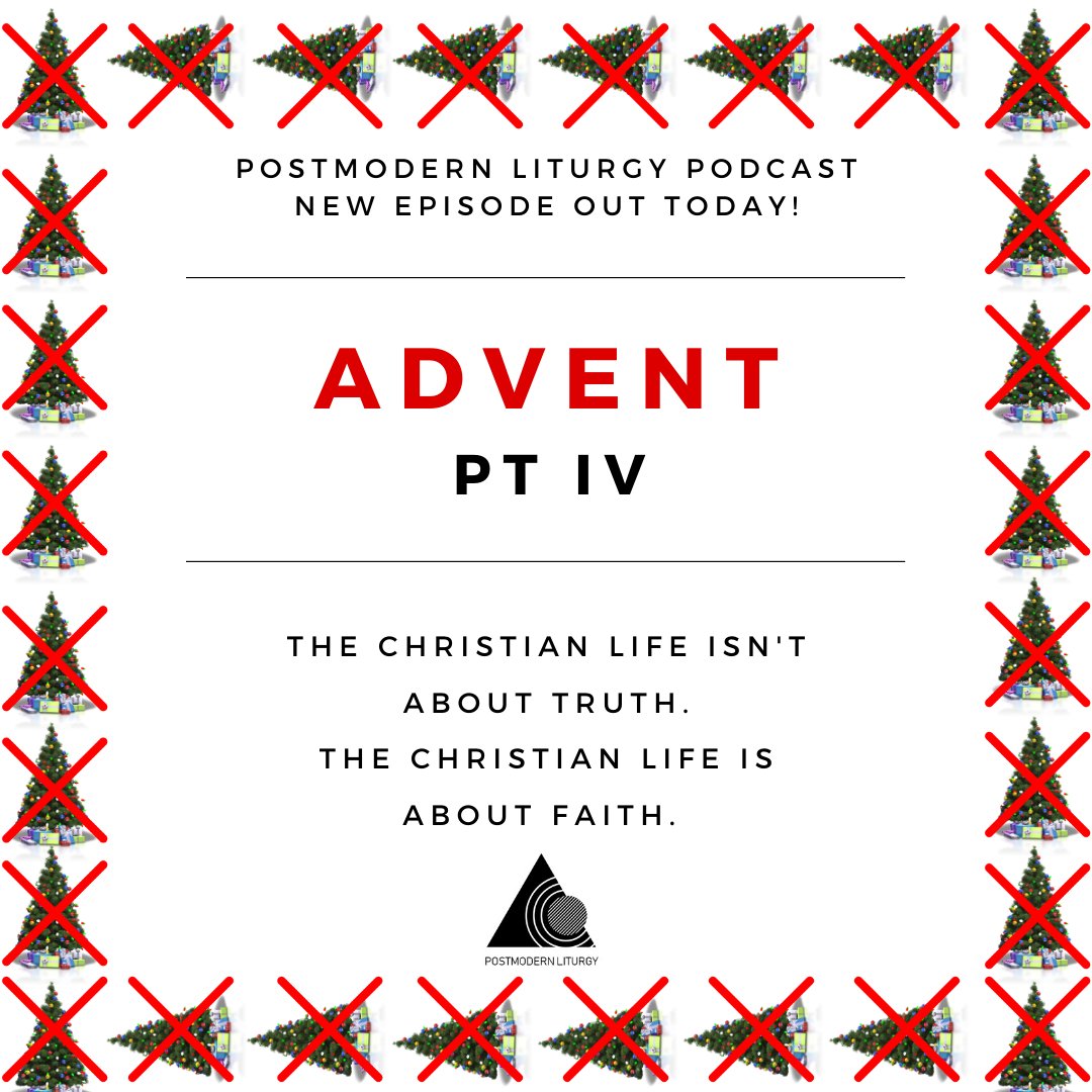 PMLiturgy's tweet image. The final episode of Advent was released today!  The readings this week offer a lot of opportunities for questions. 
I tried to explore as many as possible, but in the end we move the conversation away from "truth" toward "faith." 
Links at postmodernliturgy.com/podcast