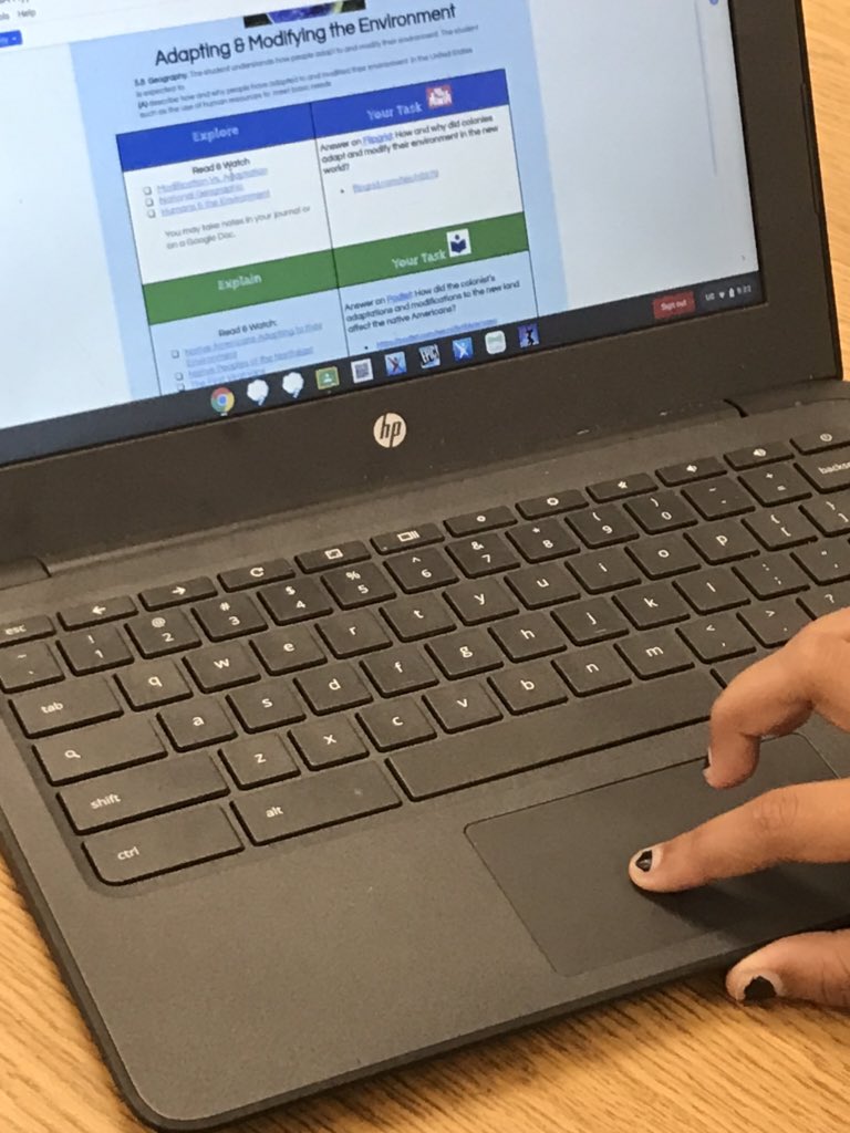 Using a hyper doc to learn about and respond about Modifying the Environment in social studies. Students responded in seesaw and Flipgrid.  <a href="/VaughnElemFISD/">Vaughn Elementary</a>  #vaughnbingo