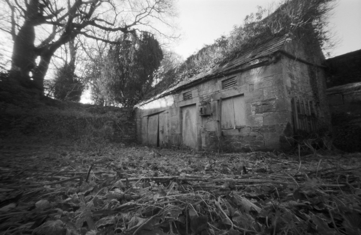 FraserYulePhoto's tweet photo. Old barn at Penpont on pinhole camera #pinhole #ondu #ondurise #ilfordhp5 #lenless. Must use this camera more often. https://t.co/1LQY89ee6j