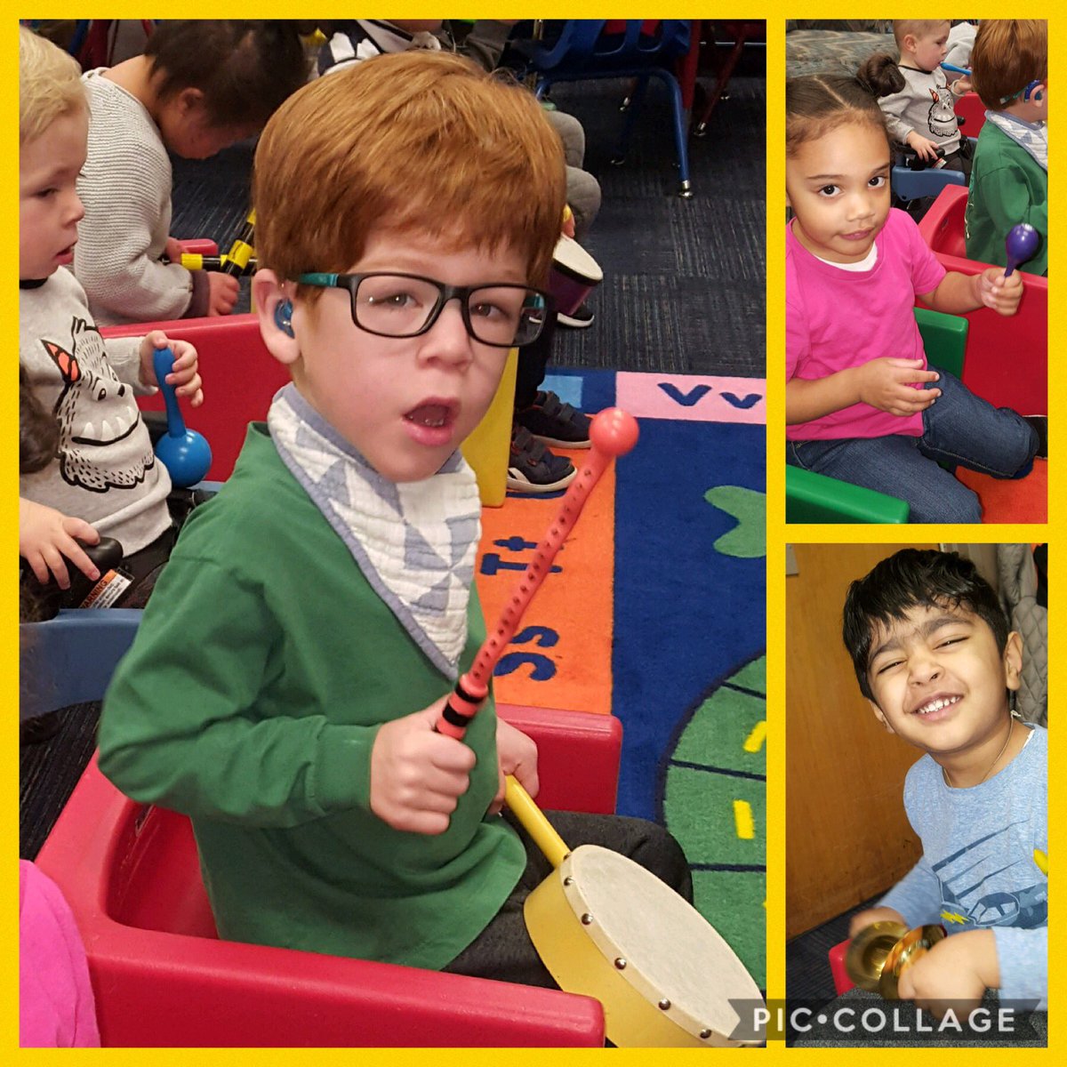 Learning about letter Mm with Merry Melodies and making music! #oct4u <a href="/OCTStricherz/">Sara Stricherz</a>