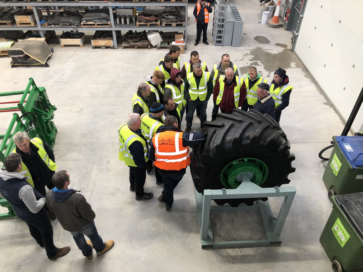 shine_steph's tweet photo. Had the pleasure with the help of Sam showing around some East Cork farmers and contractors last week at @samcosystem HQ. Hopefully and informative day for ye all. #maize2020 on show we had our Wheel extenders, folding silage fork and a 4 row drill. https://t.co/fZBu99J5ro