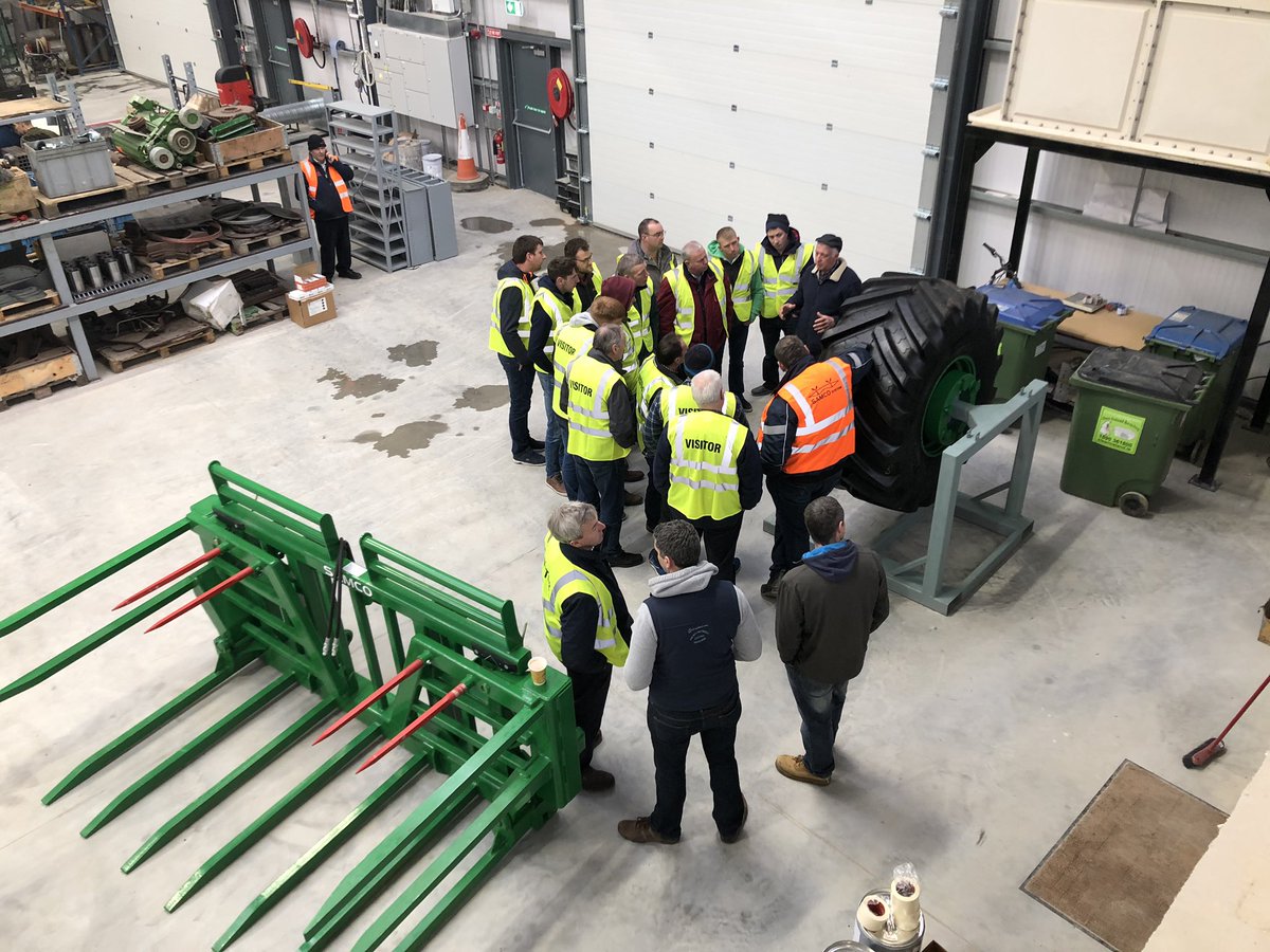 shine_steph's tweet photo. Had the pleasure with the help of Sam showing around some East Cork farmers and contractors last week at @samcosystem HQ. Hopefully and informative day for ye all. #maize2020 on show we had our Wheel extenders, folding silage fork and a 4 row drill. https://t.co/fZBu99J5ro