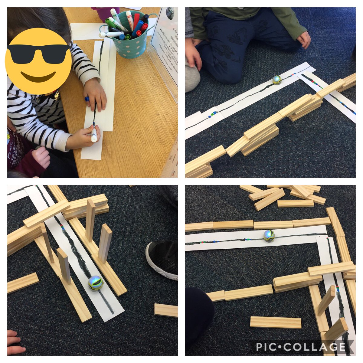 WilshireLibrary's tweet image. Our kindergarten friends worked really hard on the final @Ozobot challenge in our #MonthOfCode! Still working on getting our #codes to work the way we want them to- this requires practice, patience &amp;amp; fine motor skills...but they continued to refine &amp;amp; didn’t give up! @WilshireES