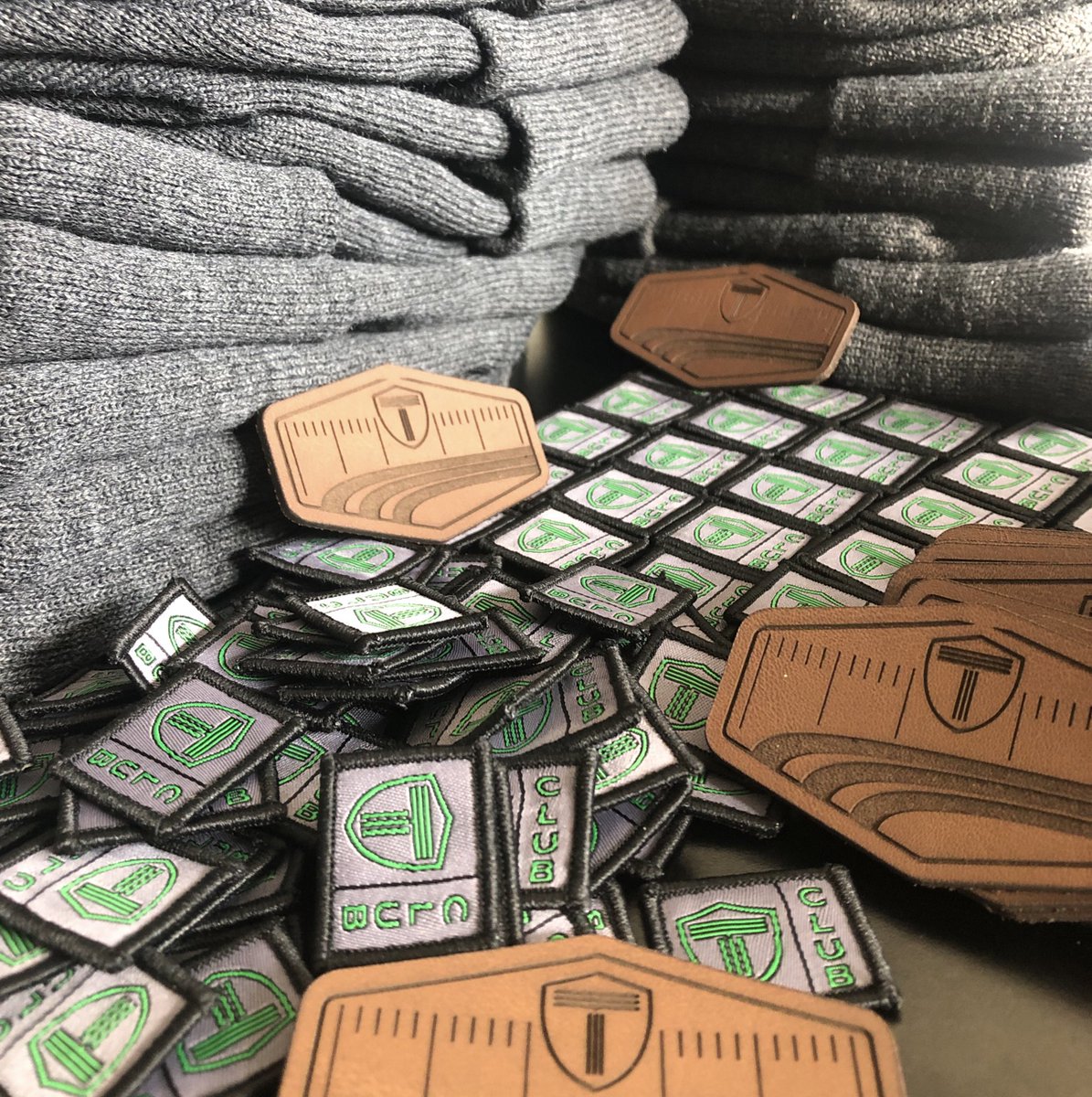 Beanies for Hat Club members. Shipping soon. Producing a few extras, ask us how you can get one.  #handcrafted #turflife #turfgrass #sportsturf #groundscrew #landscaper #farmers