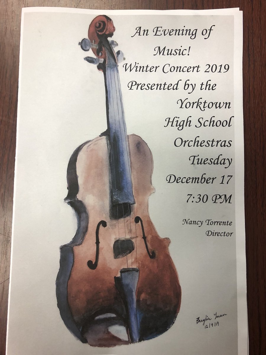 Mr. Joseph DeGennaro (@yhsdegennaro) on Twitter photo Looking forward to tomorrow night’s <a href="/yhsorch/">Yorktown Orchestra</a> Winter Concert. An Evening of Music begins at 7:30 in the Dr. Napolitano Auditorium. 🌽 #Yorktown @MrsTorchestra <a href="/MsKluga/">Emily Kluga</a> <a href="/MsStockChoir/">Andrea Stock</a> <a href="/RonHattar/">Dr. Ron Hattar</a> <a href="/YCSDloshea/">Lisa O'Shea</a> <a href="/CMillerYorktown/">Chris Miller</a> <a href="/VGarretteYHS/">Victoria Garrette</a> <a href="/GOLLISZJOHN/">JOHN GOLLISZ</a> <a href="/FirstNighters/">First Nighters Yorktown Friends of The Arts</a> Looking forward to tomorrow night’s <a href="/yhsorch/">Yorktown Orchestra</a> Winter Concert. An Evening of Music begins at 7:30 in the Dr. Napolitano Auditorium. 🌽 #Yorktown @MrsTorchestra <a href="/MsKluga/">Emily Kluga</a> <a href="/MsStockChoir/">Andrea Stock</a> <a href="/RonHattar/">Dr. Ron Hattar</a> <a href="/YCSDloshea/">Lisa O'Shea</a> <a href="/CMillerYorktown/">Chris Miller</a> <a href="/VGarretteYHS/">Victoria Garrette</a> <a href="/GOLLISZJOHN/">JOHN GOLLISZ</a> <a href="/FirstNighters/">First Nighters Yorktown Friends of The Arts</a>