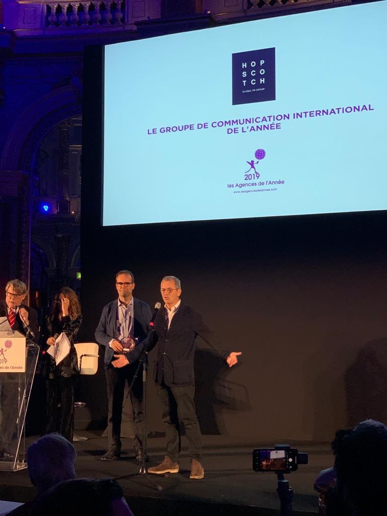 [🏆] Ce soir nous sommes élus Groupe de communication international de l’année 🥳

#HopscotchGroupe #gpaa2019 #proud #International