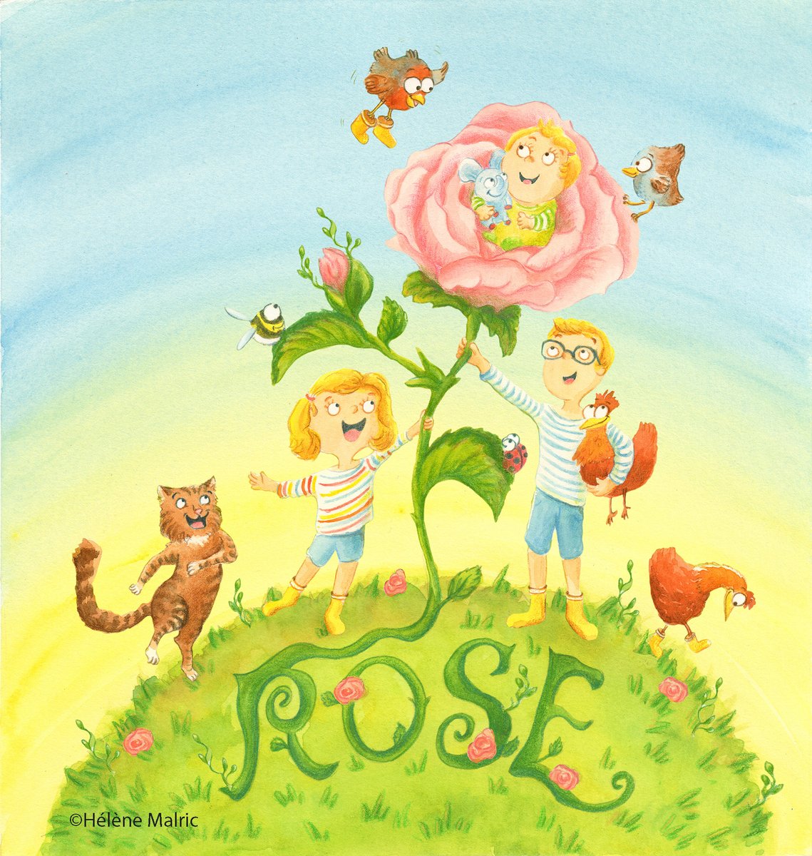 HMalric's tweet photo. A card for a new born #watercolour #polychromos #customed https://t.co/0LQ9PdOgJp