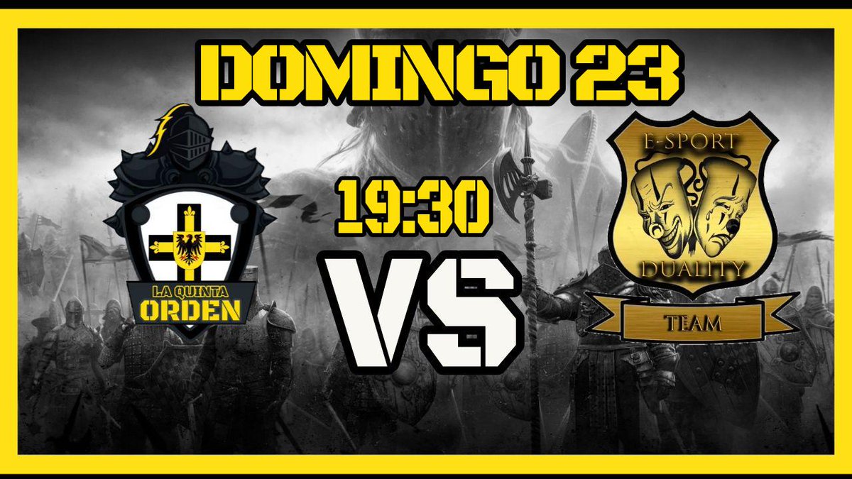 OrdenQuinta's tweet photo. Este domingo intentaremos ganar de una vez por todas a #Dualityteam este domingo 21 a las 19:30 horas. Esto es todo, un saludo camaradas!!! https://t.co/R21WHvuUtW
