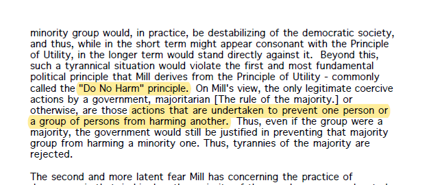 Now when atheists try to separate morality from God they also need to come up with a logical reason. They get their reasoning from classical liberalism, or a variation of John Stuart Mill's harm principleSource: "On Liberty" (1859) John Stuart Mill &  https://link.springer.com/article/10.1007/s10902-012-9406-7