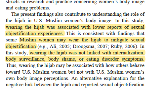 Wearing hijabs is proven to benefit a woman's mental health, promote body sensitivity, reduce sexual objectification/harassmentYet atheism in France try to ban hijab, directly harming women. You see the inconsistency.Sources: https://www.sciencedirect.com/science/article/abs/pii/S1740144509001041 https://psycnet.apa.org/doiLanding?doi=10.1037%2Fa0023461