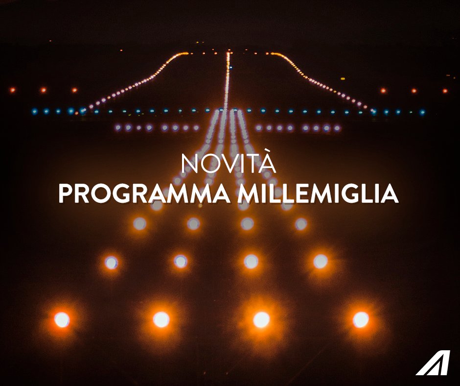 's tweet image. L’edizione del Programma #MilleMiglia è prorogata fino al 31 dicembre 2020. Continua ad accumulare #miglia con i voli Alitalia e servizi dei Partner Commerciali. Potrai utilizzarle fino al 31 gennaio 2021! Scopri di più fcld.ly/7i83ww4
