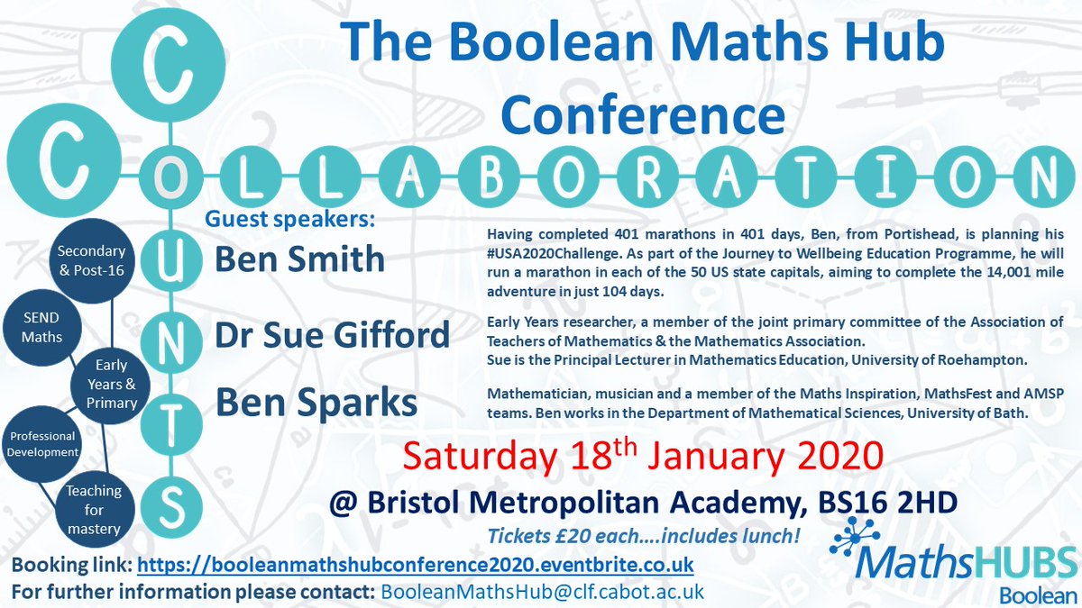 Best Xmas present ever? Fun start to new year? A day of quality Maths education PD for only £20 (including lunch). Amazing key speakers &amp; 36 fantastic workshops to choose from inc: Numberblocks, times tables &amp; squaring the circle. Come join us... …thshubconference2020.eventbrite.co.uk
RT pls