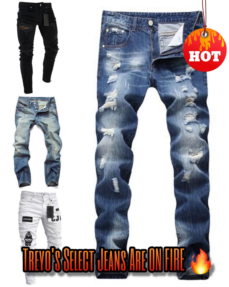 Treyo’s Select Jeans ARE ON FIREEEE‼️ 5 shipped in the last hour!!! The 🔌 for streetwear at its best 🥳 

Get yours now at treyoapparel.com/collections/me… 

#mensclothes #clothes #ootf #cheapclothes #treyoapparel #shopping #fashion #outift #streetwear #onlineshopping #clothingbrand