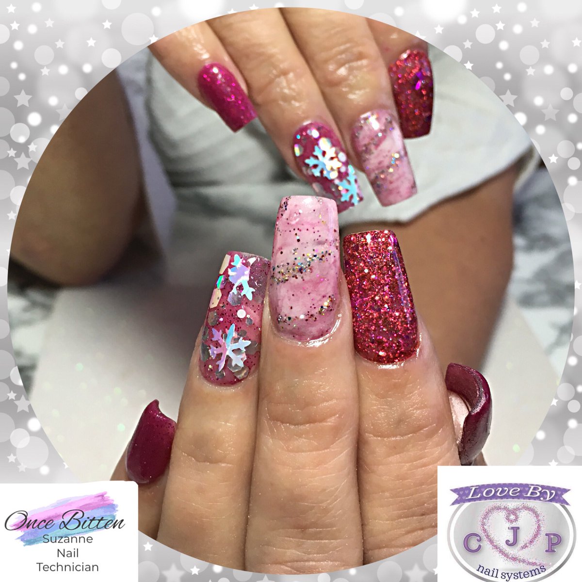 Followed by Jackie’s acrylic extensions
#CJPAcrylicSystems #JazzBerry #SnowWhite #NailArt
#Pampertime #Homebased 
#StockportNailTech #SK5Reddish
#NailsOfInstagram #ShowScratch
#ScratchMagazine #NailPro #SWNailShares #Nails
#NailPromote #InstaNails 
#NailedIt #NailsOfTheDay