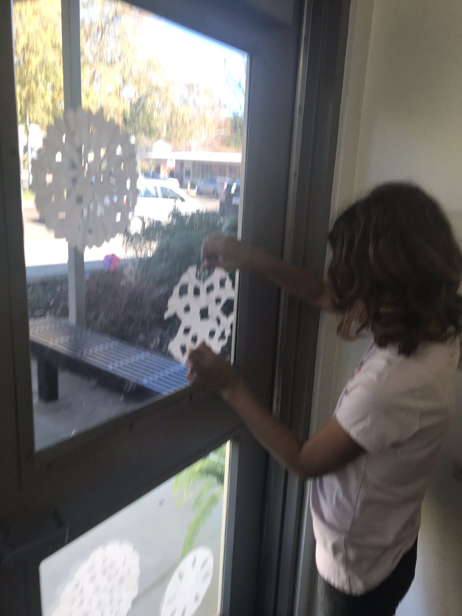 Winter has blown through the Ayers office.  Thanks fifth grade!  #ayersrocks #teammdusd