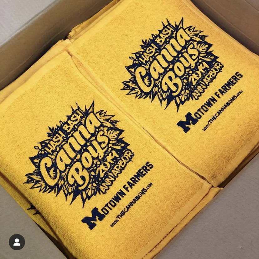 cannabiz_queen's tweet photo. some Canna Boys hand towels we did awhile back for #hashbashcup ๐ check out our latest posts on Instagram @ kushgearlife ๐ค https://t.co/uOEBhsb46g