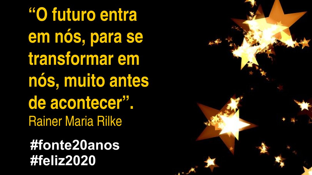 #fonte20anos #feliz2020
Enviamos este carinhoso recado, encarregado de desejar um 
lindo 2020 e de convidar você para continuar ao nosso lado na construção de sonhos comuns. 
#institutofonte #praticasocialreflexiva