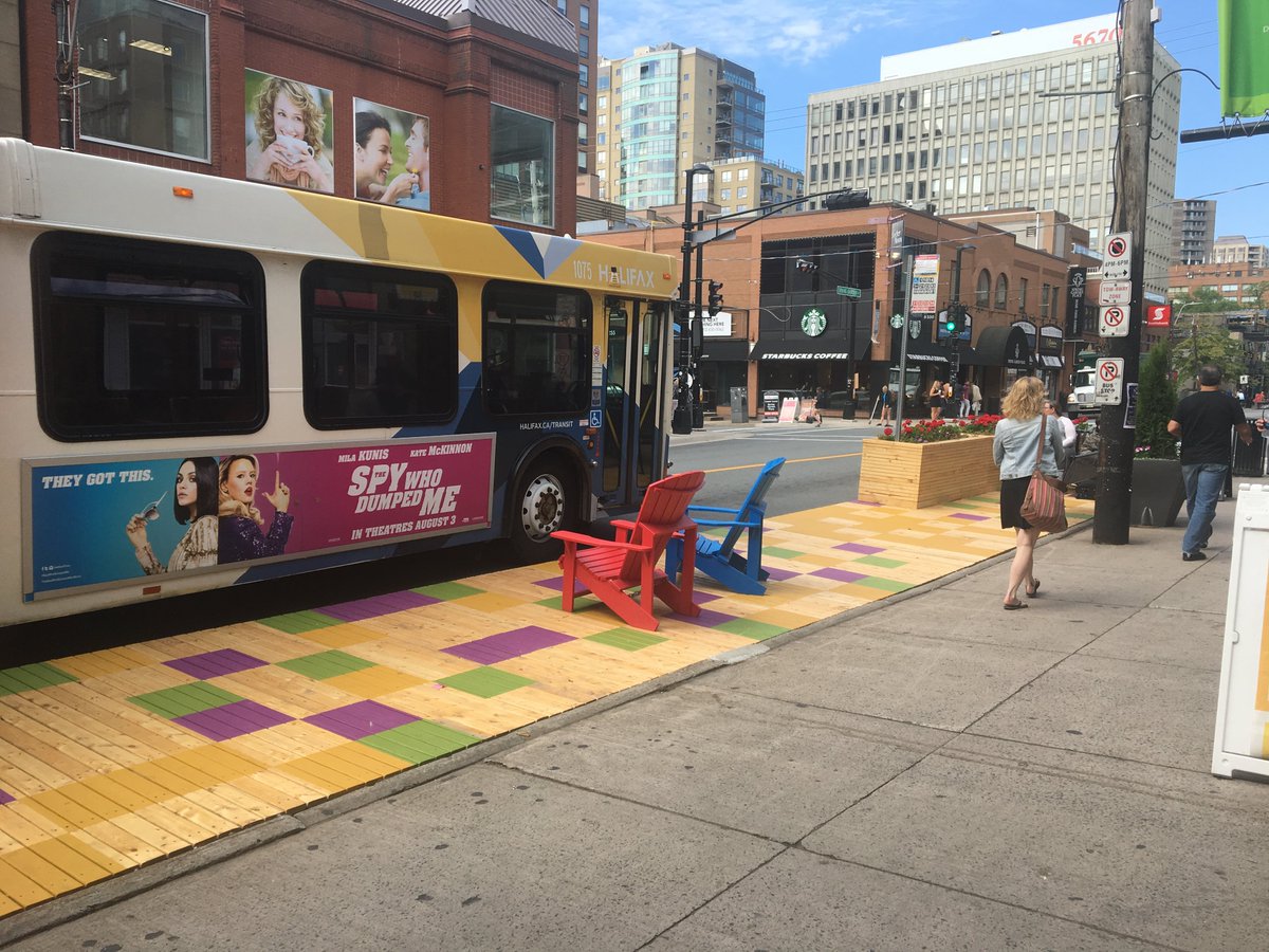 This would include things like widening sidewalks, adding pedestrian refuges, safer intersections and car-free spaces, which are becoming more common in cities around the world. Features like the stoplet on Spring Garden would become more commonplace.