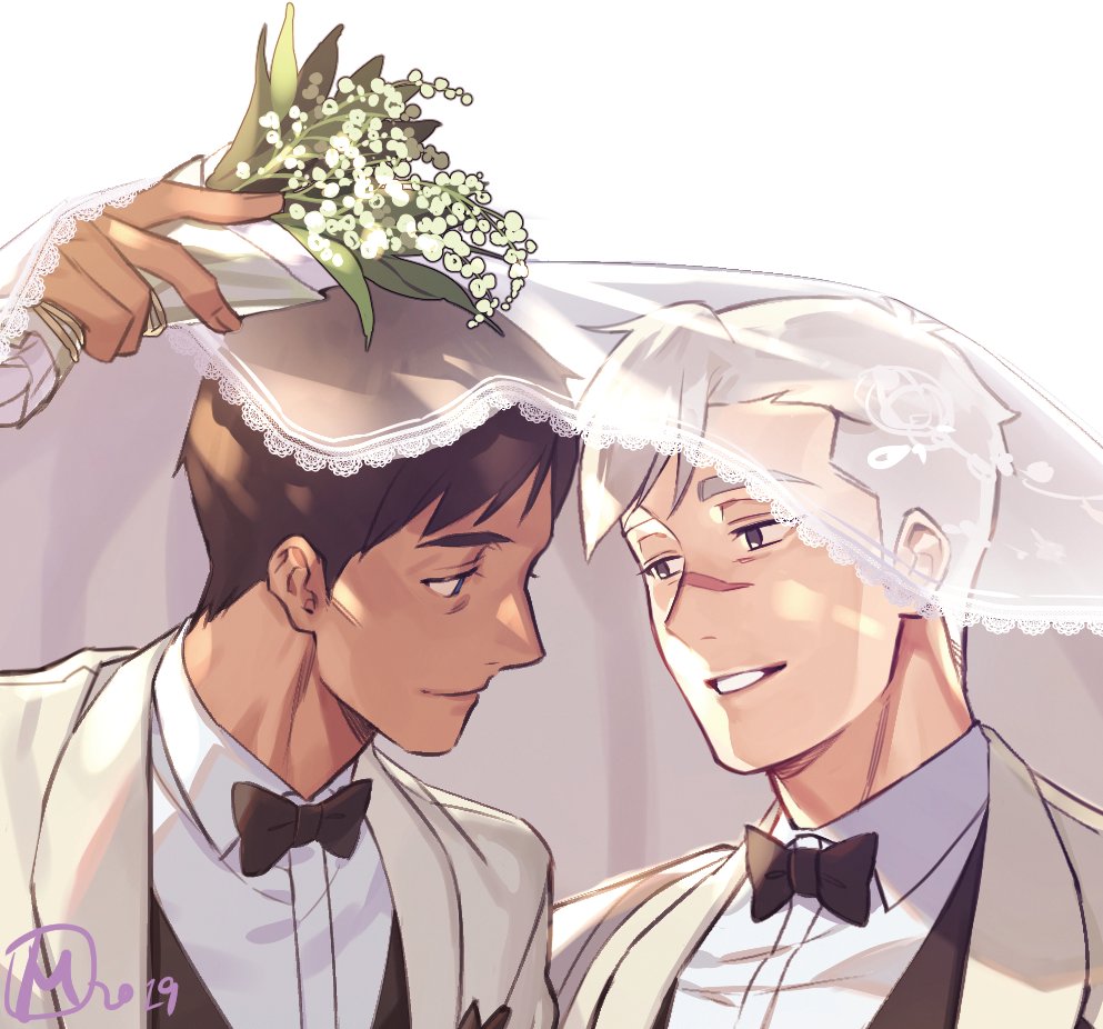 oppadalryogo's tweet photo. 커티스&amp;시로의 결혼 1주년을 축하하며  그렸습니다. 오래오래 행복하세요. I painted it to celebrate Curtis &amp; Shiro's first wedding anniversary. Be happy forever. https://t.co/FFHF9A4A2w