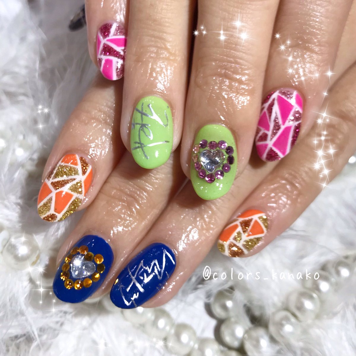 Color S カラーズ やすいかなこ Di Twitter お客様nail うたプリ ヘブンズ 大和さんとヴァンさん痛ネイル ステンドグラス風のデザインネイルがめちゃめちゃかわいい 痛ネイル T Co Hnnmosyvji Twitter