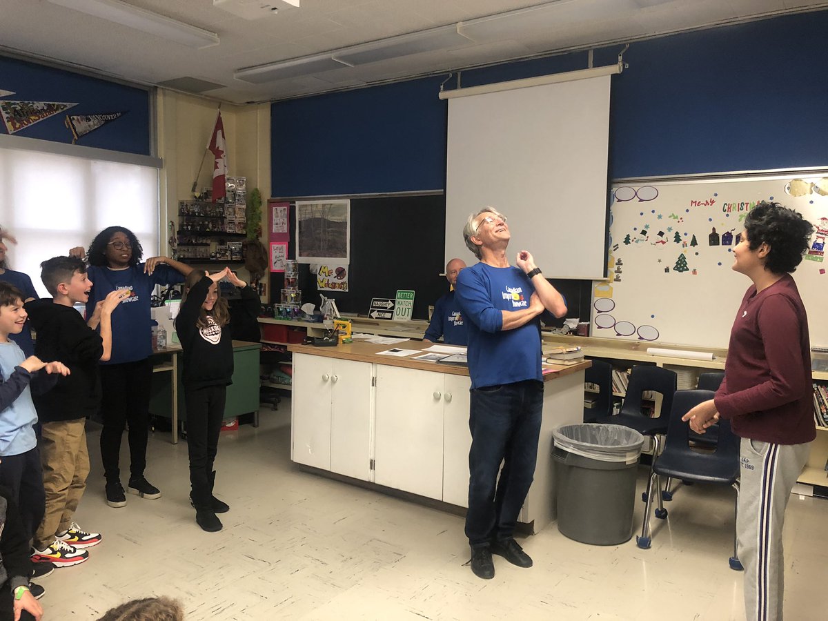 s_deeck's tweet photo. We had lots of fun doing improv this morning. Thank you @JPomianowski for inviting us ! @CDNimprov @HillcrestMS1 https://t.co/lJ7xaWKgcy