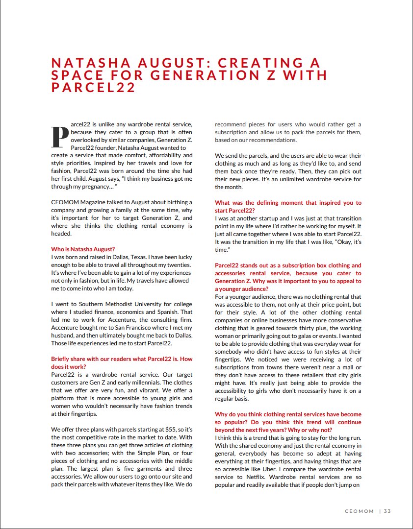 Parcel22's tweet image. Honored to be featured in CEO MOM Magazine! #mompreneur issuu.com/ceomommagazine…