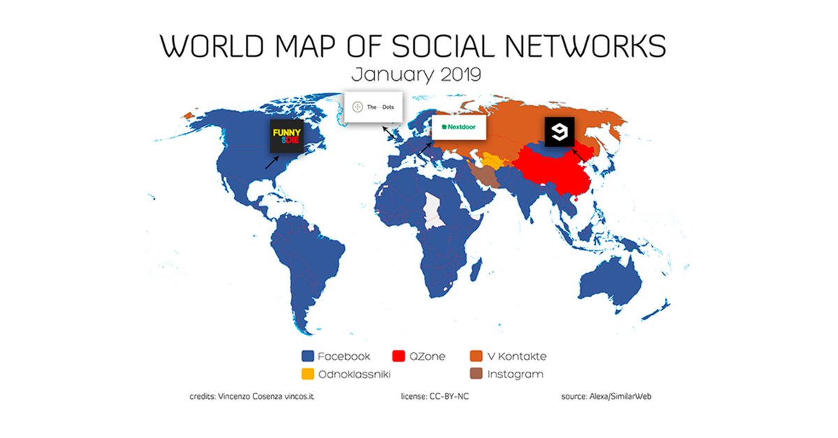 Labodi_srl's tweet photo. Paese che vai, #social network che trovi! 😉 Uno sguardo veloce alla situazione attuale nel #mondo! Con qualche approfondimento #curioso, altro che @tiktok_us! 😊@The_Dots_UK @9GAG @Nextdoor @funnyordie
👉 https://t.co/7vLS4CVv33 https://t.co/PKBuZtsnkQ