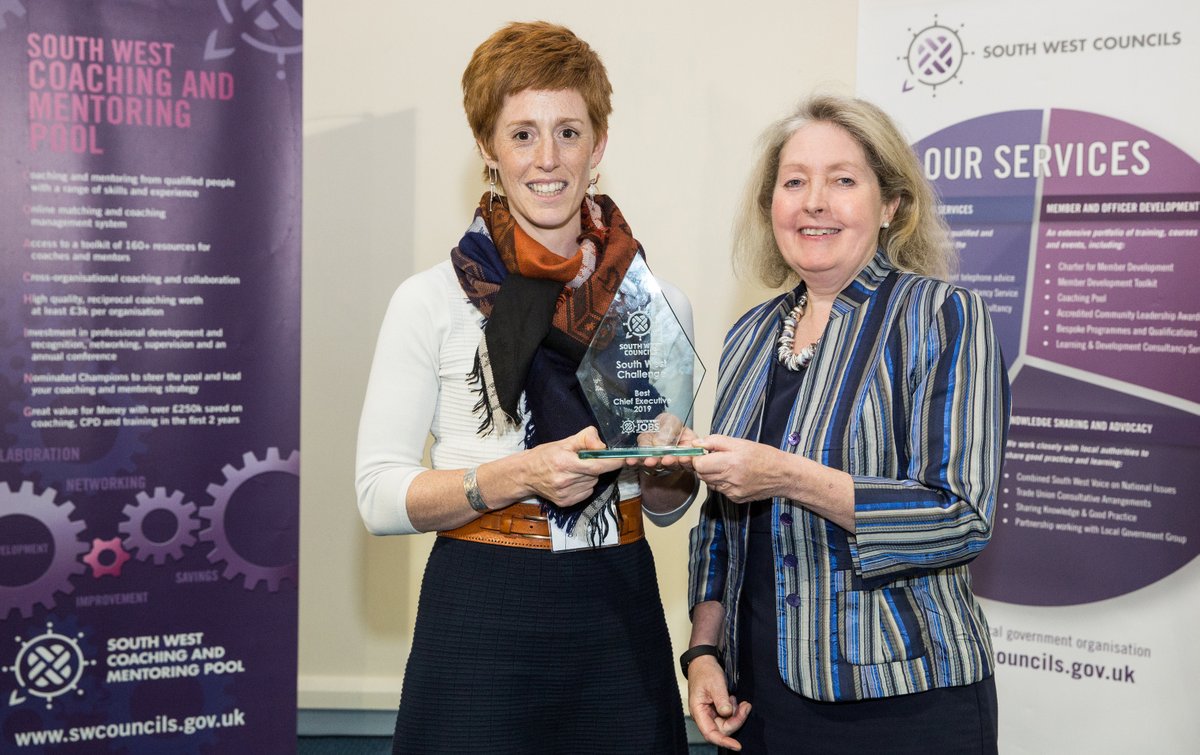SWCouncils's tweet photo. #2019Highlights: Developing talented staff: Well done to Emma Stockley from @Dartmoornpa, who won the Best Chief Executive award at the #ChallengeSW   @BreckTraining https://t.co/dGD3EOIqwa