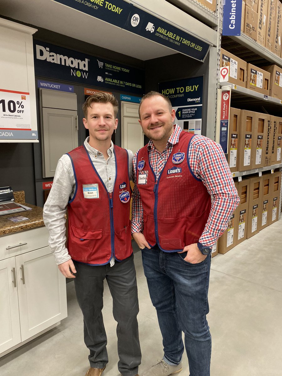 charlesatlowes's tweet photo. We are so excited to announce the promotion of Bren our New Kitchen Cabinet Specialist at Store 2458! Bren has been working at Lowe’s as a CSA in Lumber for 4 years! He graduated from college Friday and was starts his new career today! @LowesCareers @lowes #lowesmedia https://t.co/9I58fxL0OF