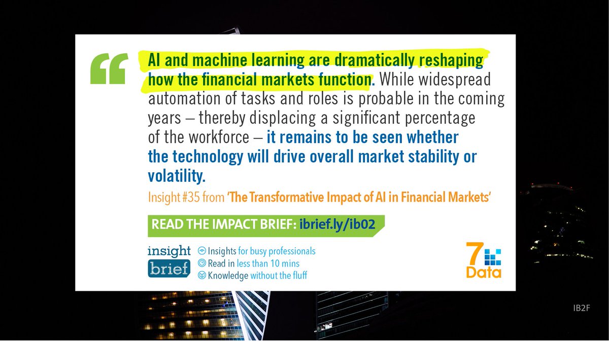 InsightBrief's tweet photo. 🤔 What do you think? Will #AI and #machinelearning drive overall #FinancialMarket stability or volatility?
Read the brief -
https://t.co/i9Q2tCGY02
#Roboadvisor #FinancialServices #RPA #Chatbot #Fintech #Artificialintellingence #InsightBrief cc @7wData @YvesMulkers https://t.co/ylTgvymbQr