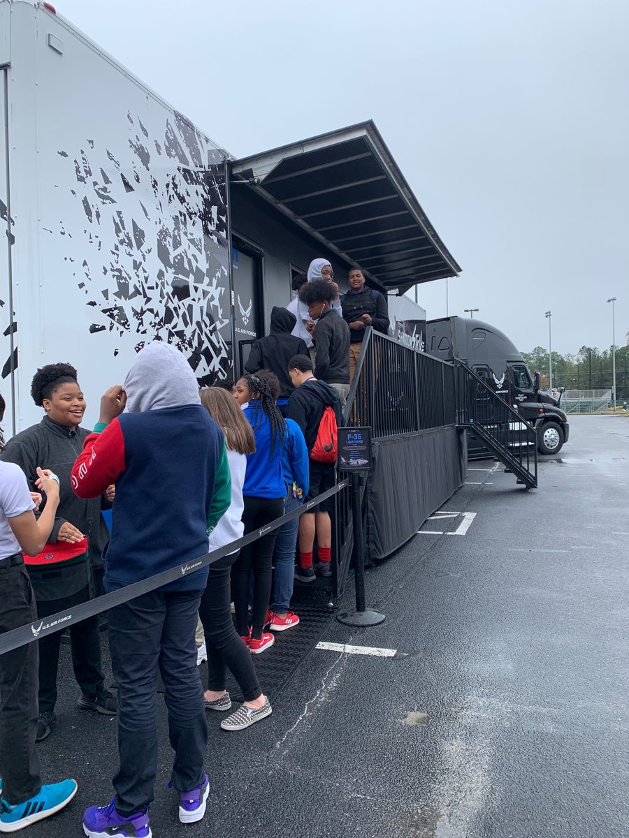 BradwellTigers's tweet photo. BI Tigers were able to board an Air Force Simulator! Thanks to Ms. Zwitzer and Dr. Mulvanity for making this possible! #OhWhatFunItIsToRide https://t.co/cR8XCTSH80