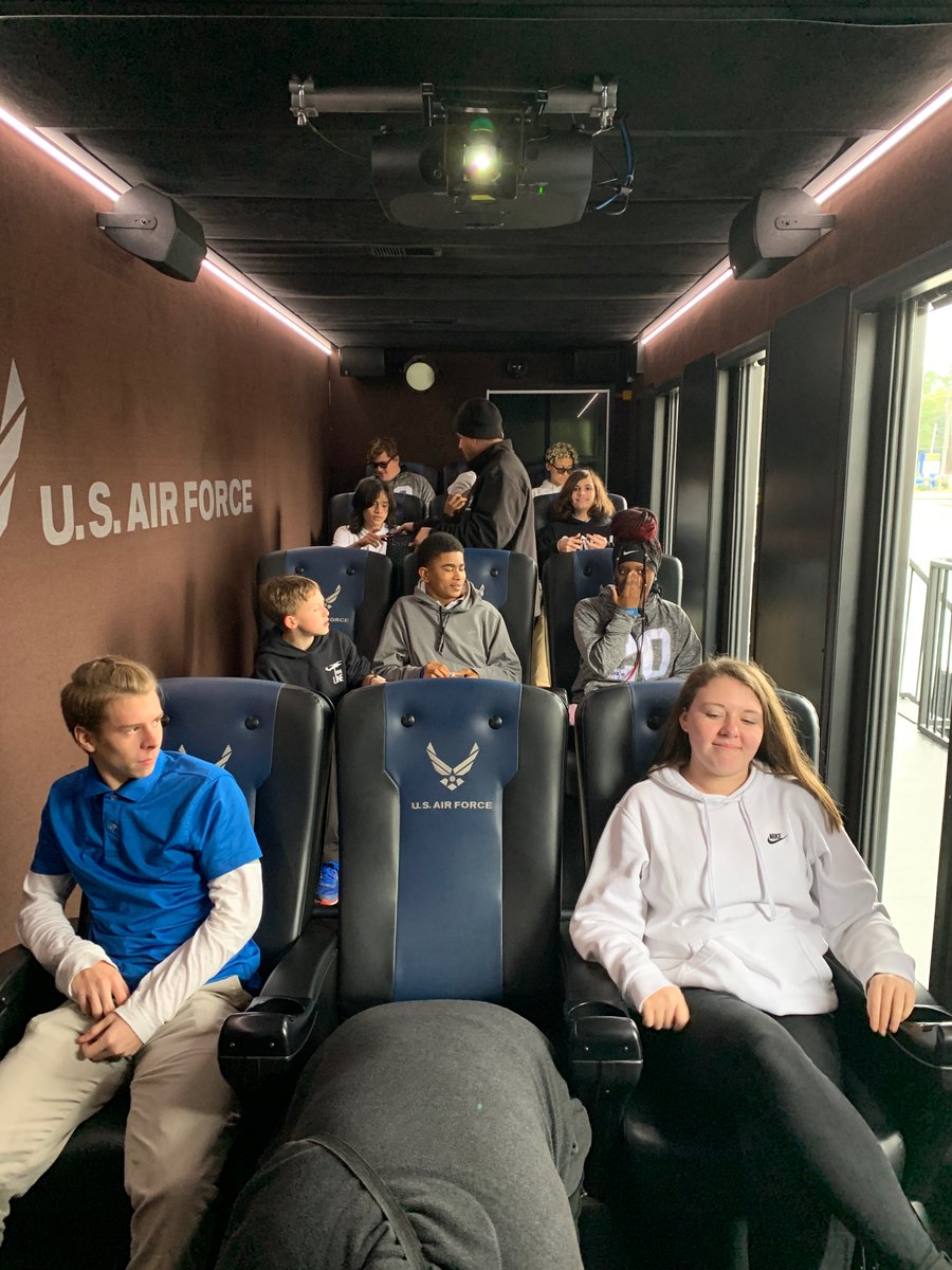 BradwellTigers's tweet photo. BI Tigers were able to board an Air Force Simulator! Thanks to Ms. Zwitzer and Dr. Mulvanity for making this possible! #OhWhatFunItIsToRide https://t.co/cR8XCTSH80