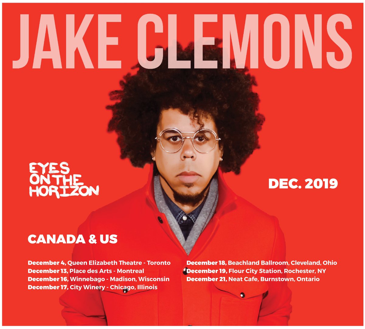 Happening This Week!
Winnebago - Madison Wisconsin, <a href="/CityWineryCHI/">City Winery Chicago</a> , <a href="/BeachlandCLE/">Beachland Ballroom and Tavern</a>, <a href="/FlourCityLive/">Flour City Station</a> , <a href="/NeatCoffeeShop/">Neat</a>    Tickets and Info @ JakeClemons.com #eothtour #eothalbum