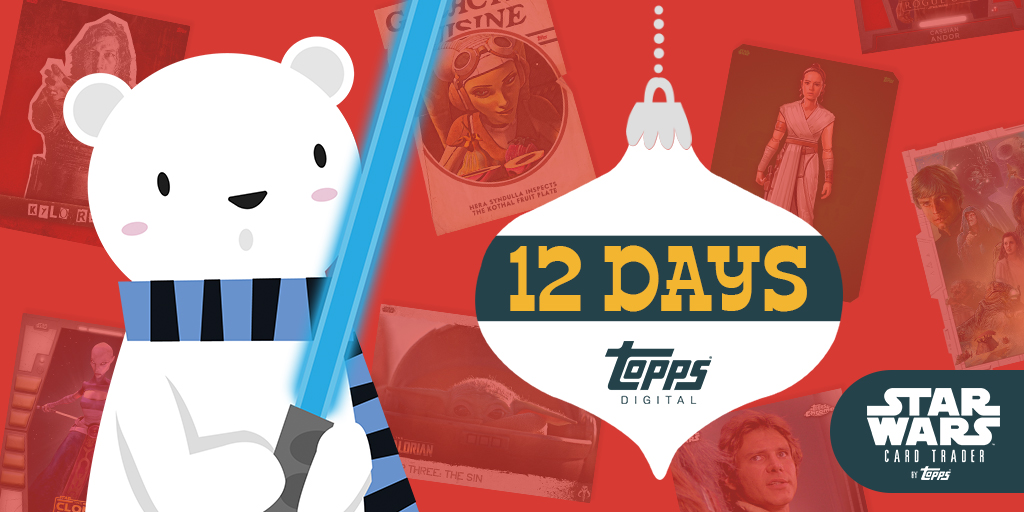 ToppsDigital's tweet photo. 💫Calling all @ToppsSWCT fans for Day 3 of #12DaysOfTopps! 

Retweet &amp; reply with your fan name &amp; screenshot of your favorite SWCT card from the original trilogy. 5 winners (picked tomorrow) will win 1K Crystals 💎each! https://t.co/xSJbYWHtV6